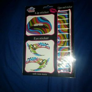Lot of 8 Different Nail, Lip, Eye Appliques Sets